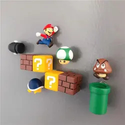  Imán de nevera de Mario de dibujos animados de resina 3d