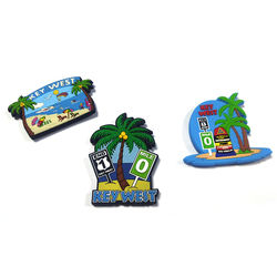 Regalo turístico mundial, imanes de PVC para refrigerador, recuerdo turístico de playa de Key West de EE. UU., imán de refrigerador de PVC suave