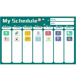 Gráficos de comportamiento Colección de calendarios magnéticos para niños Tarjetas de tareas para horarios visuales Imanes de nevera