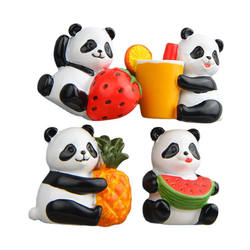 Lindo Panda adornos artesanales adhesivos decorativos imanes para puertas de refrigerador imanes de nevera Panda