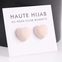  Pernos magnéticos personalizados de encargo del Hijab de la forma del corazón del sombrero musulmán del metal de las broches de la bufanda del Pin del logotipo