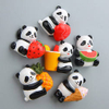 Lindo Panda adornos artesanales adhesivos decorativos imanes para puertas de refrigerador imanes de nevera Panda