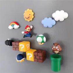  Imán de nevera de Mario de dibujos animados de resina 3d