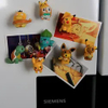 Precio de fábrica lindo Pikachu dibujos animados resina amarilla imán para refrigerador al por mayor